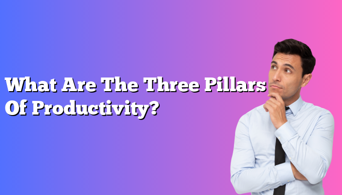 What Are The Three Pillars Of Productivity?